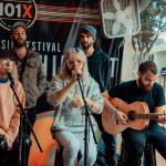 101X Hideout during ACL Music Fest Weekend Two: Flora Cash with band performing backstage