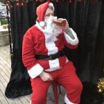 He Pulled That Fireball Out Of His Right Pocket... Ho, Ho Ho!: Jason dressed as Santa for the 101X Sleigh Bells Cinema. 