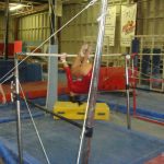 #TBT Jason And Deb’s Morning Olympics: Deb flipping on a balance beam at the Jason And Deb’s Modern Decathlon in 2008. 