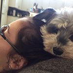 Cuddly J. : Silent J cuddling with a woman's hair. 