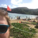 Views From Hanauma Bay: Jason and the beach in Hawaii. 