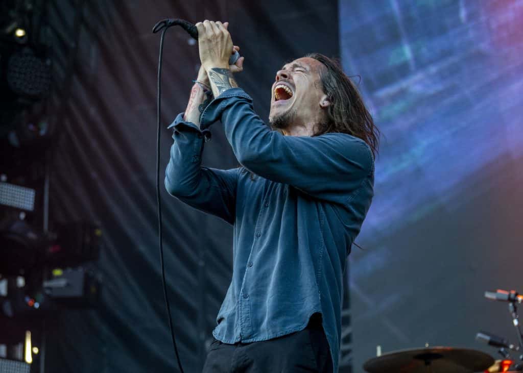 Brandon Boyd of Incubus performs during day 1 of Shaky Knees Music Festival at Atlanta Central Park on May 03, 2019 in Atlanta,