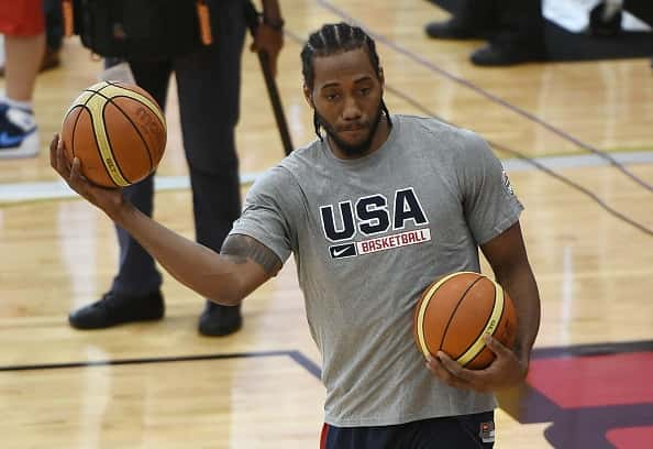 Kawhi Leonard with Team USA shirt 2017