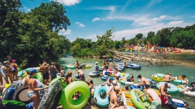 People floating the river at Float Fest 2017