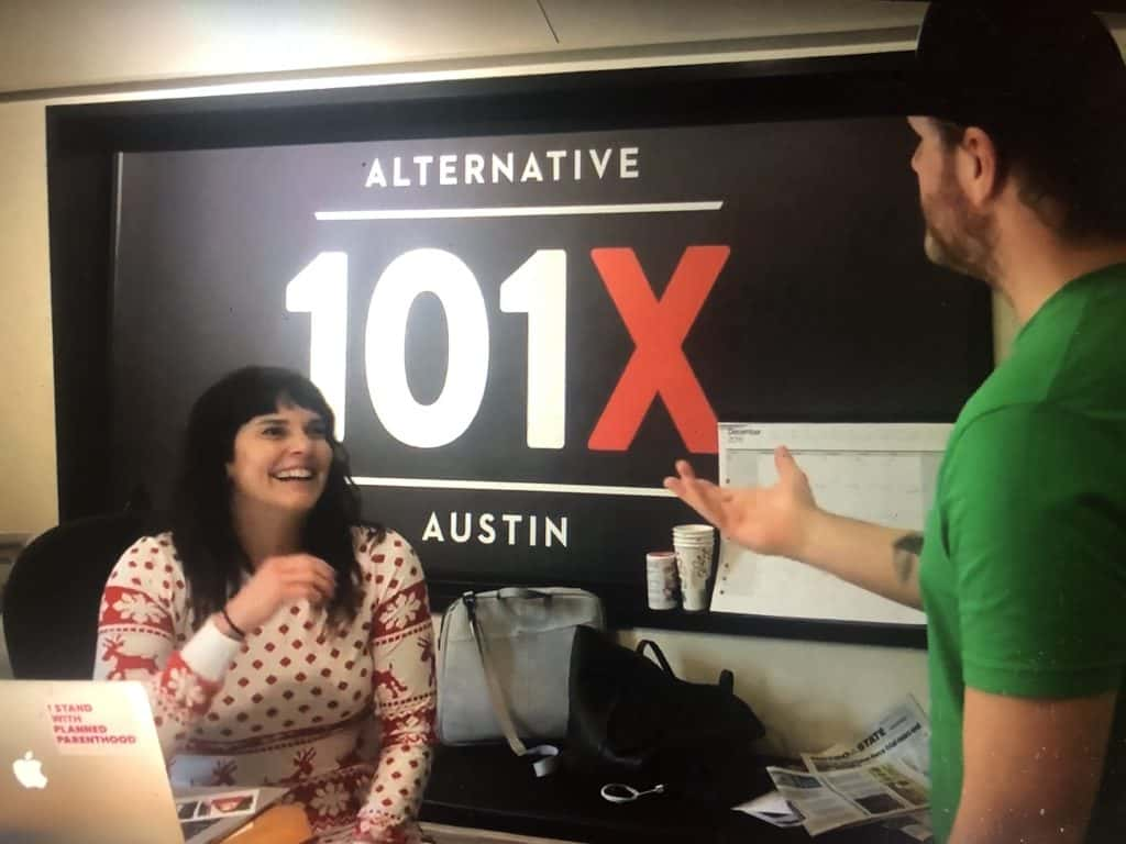 Jason's friend and Deb in the studio.