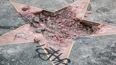 Donald Trump's Hall of fame star vandalized in 2016