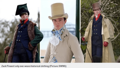 Zack Pinsent has decided to shun modern fast fashion and instead only ever wear clothes from the 1800s.