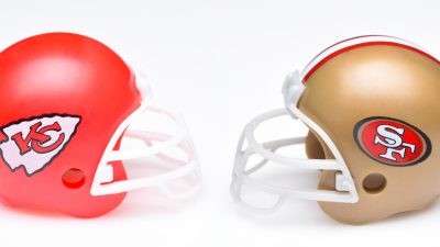 Super Bowl Team Helmets