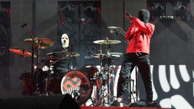 Josh Dun and Tyler Joseph of Twenty One Pilots perform onstage during the 2017 Firefly Music Festival on June 16, 2017