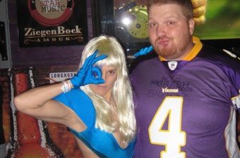 Deb as Lady Gaga and Jason as a vikings player
