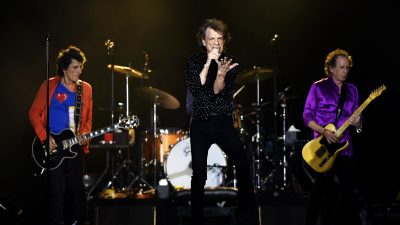 Mick Jagger and the Rolling Stones performing at Mile High Stadium August 10, 2019 in Denver, Colorado.