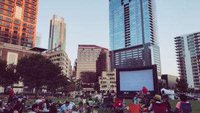 Crowd at Republic Square for Summer Cinema