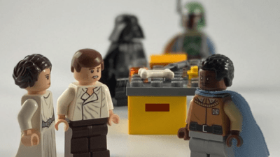 LEGO betrayal scene from Cloud City