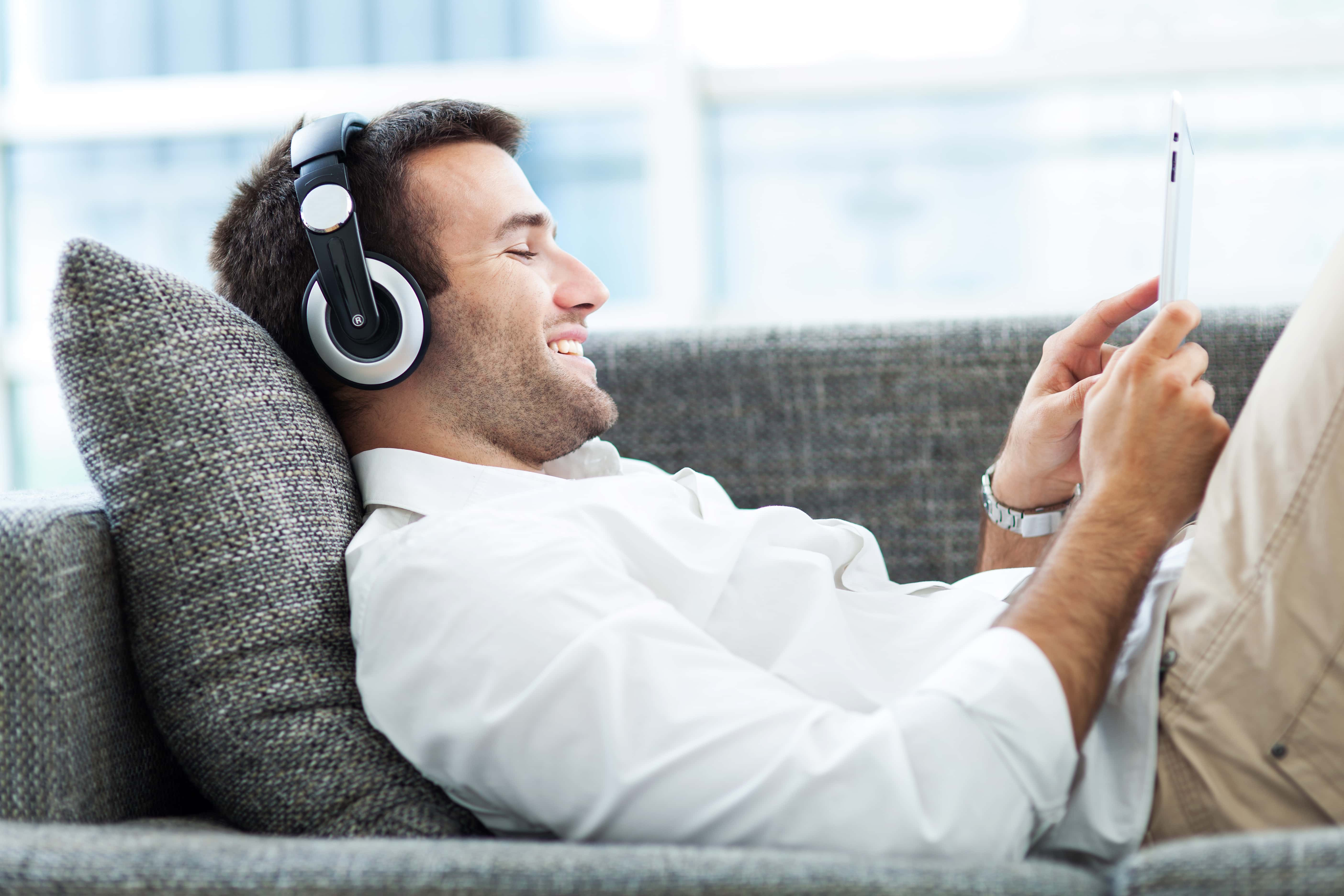 Man listening to music 