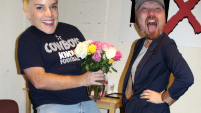 a photoshopped picture of Jason and Deb with their faces swapped