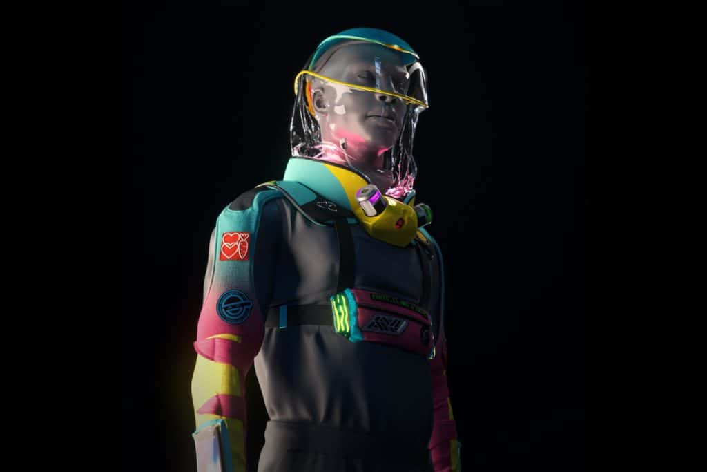 a design image of a protective suit to wear at concersts