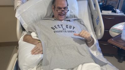 producer katy's dad, billy, in the hospital after recovering from Covid