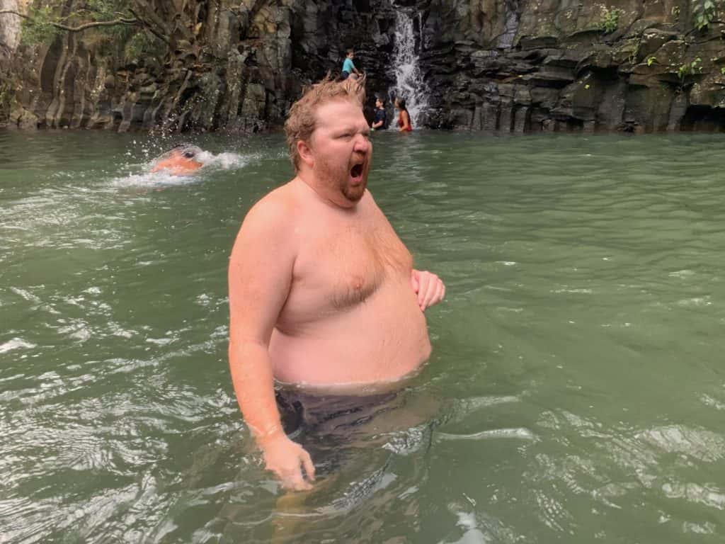 Jason at a natural pool in hawaii