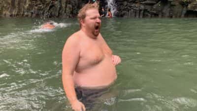 Jason at a natural pool in hawaii
