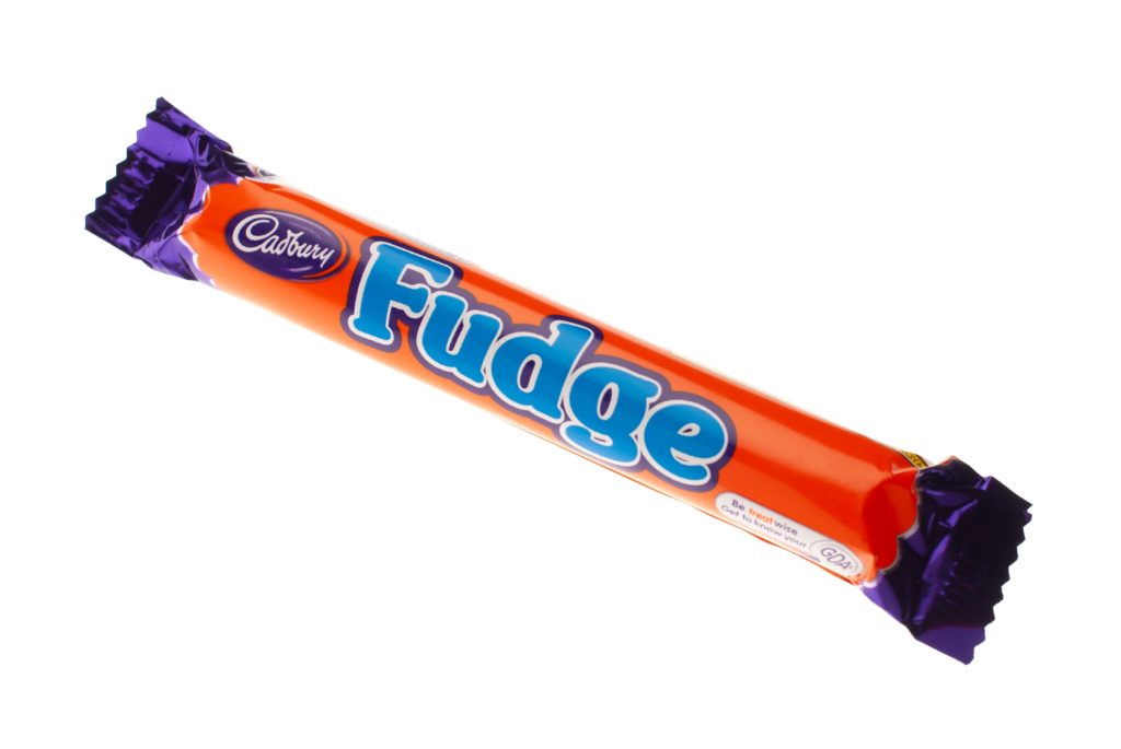 stock photo of a cadbury fudge bar