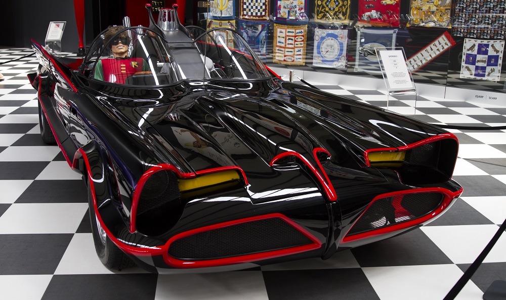 stock photo of the batmobile from the adam west tv series