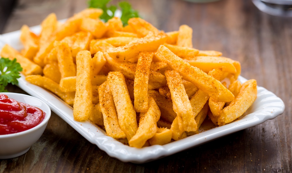 stock photo of french fries on a plate