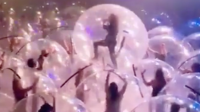 Wayne coyne in a bubble
