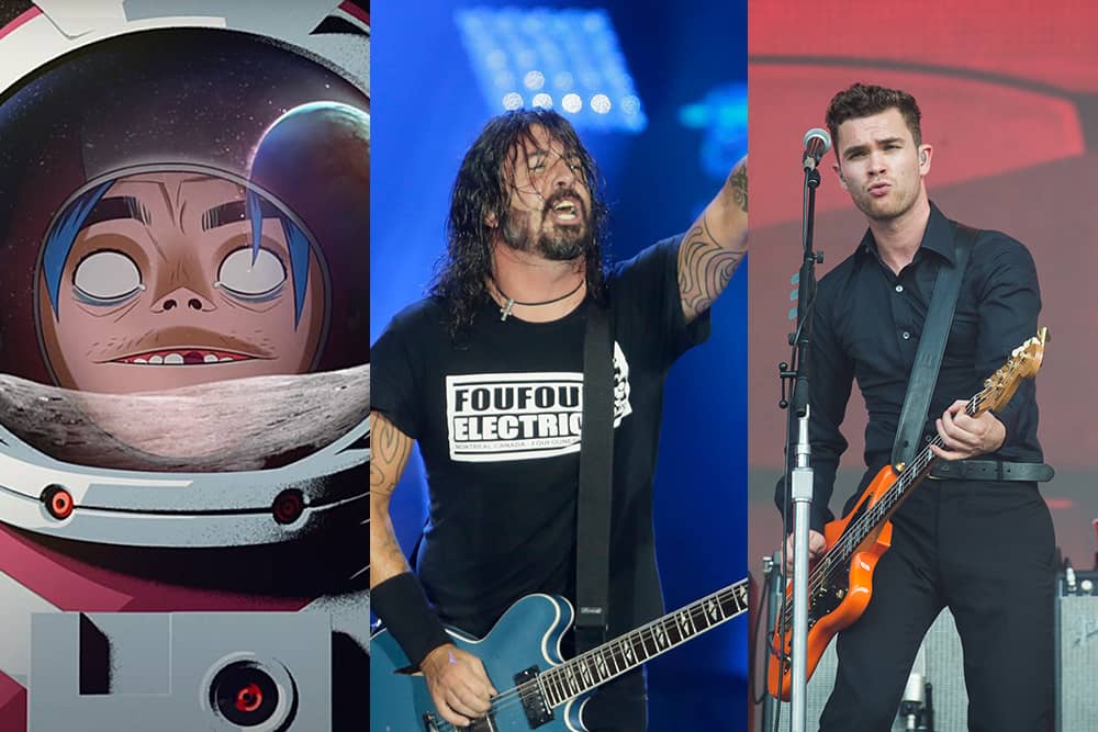 gorillaz, foo fighters, royal blood