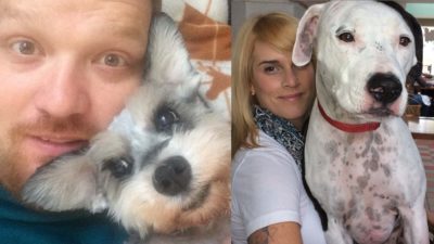 jason and silent j side by side with deb and blue