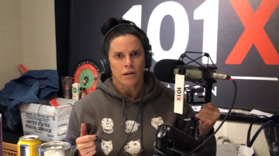 Deb looking into the camera with an oh no face