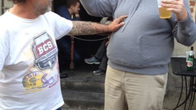 Troy the hobo touching jason's stomach