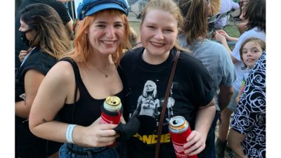 emily and her friend at a joan jett concert