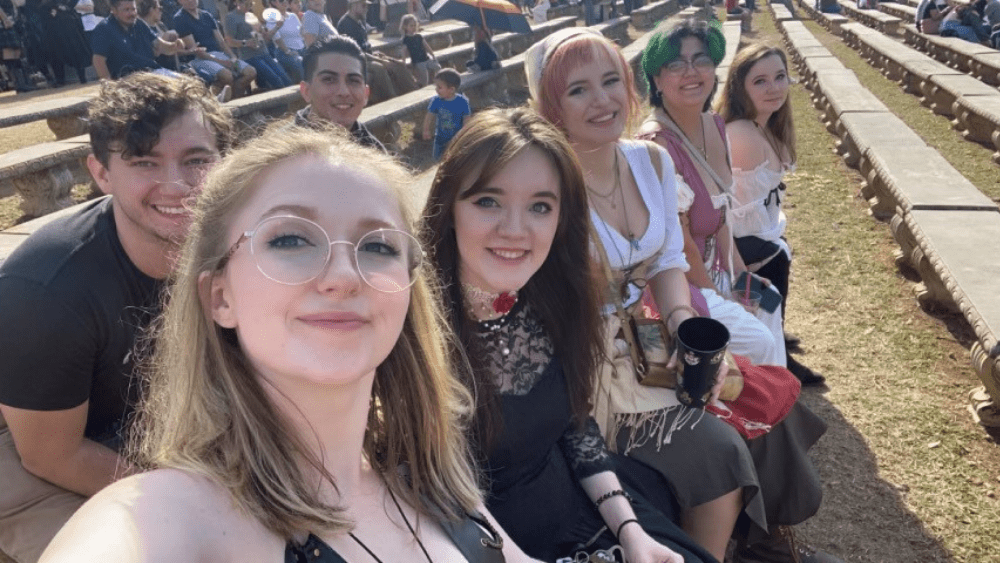 Emily and friends at the renaissance festival