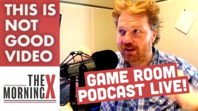 Jason in the Live Game Room podcast with crazy hair