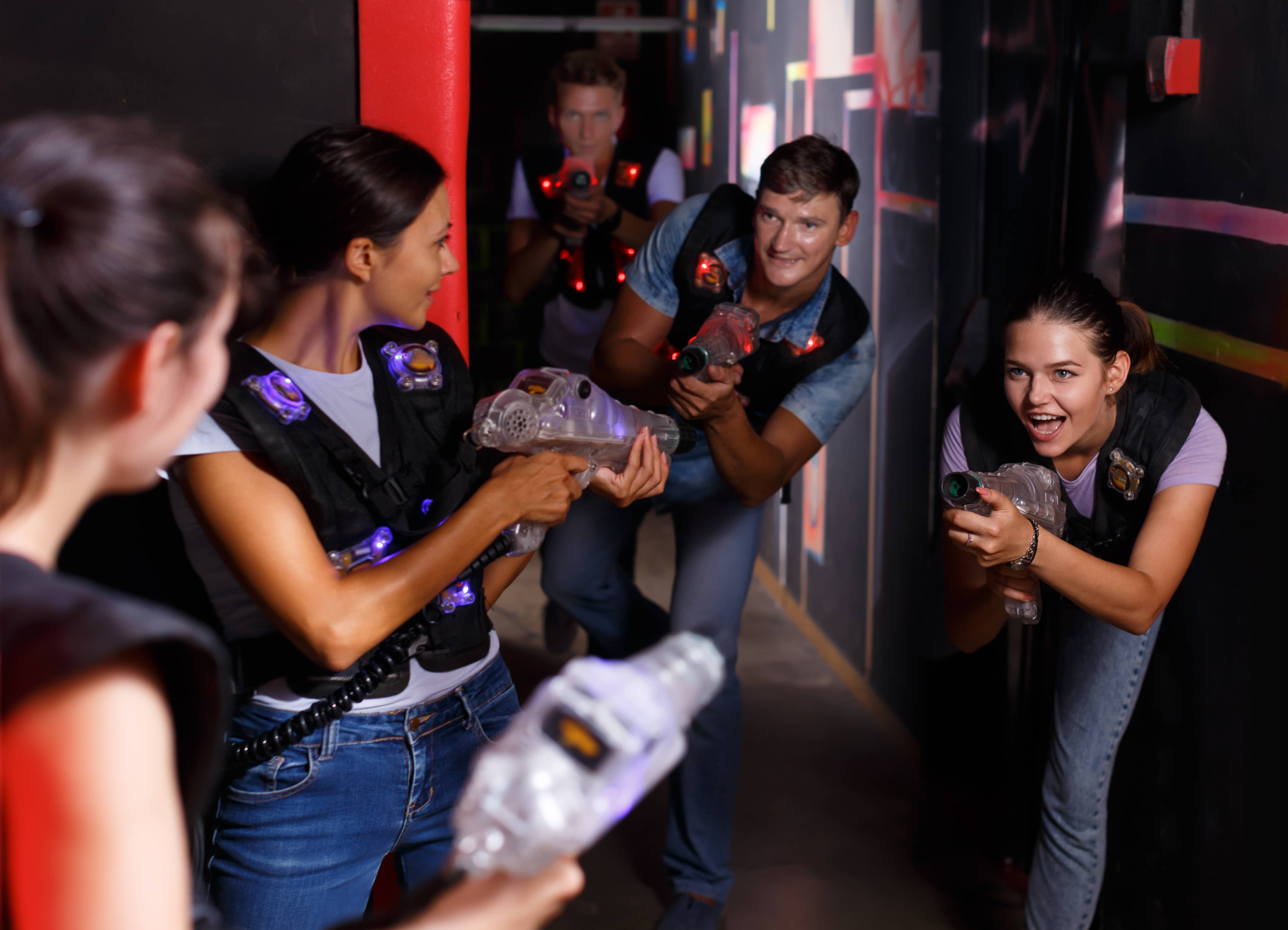 people playing laser tag