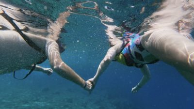 jason and his girlfriend snorkeling in mexico