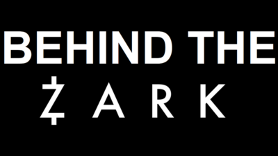 behind the zark in white text on a black background