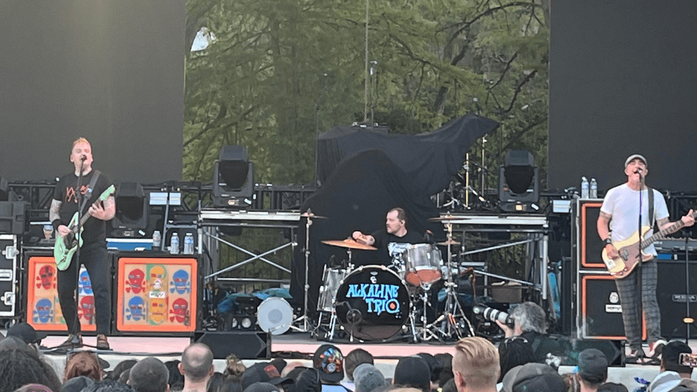 Jason's photo of Alkaline Trio on the stage