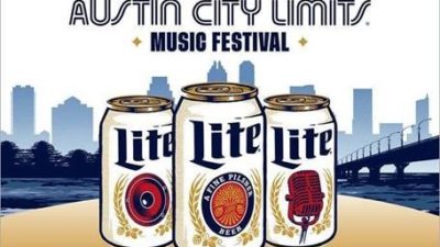 Austin Parks Foundation Presents Austin City Limits Music Festival- Image shows Miller Light cans and Austin City skyline
