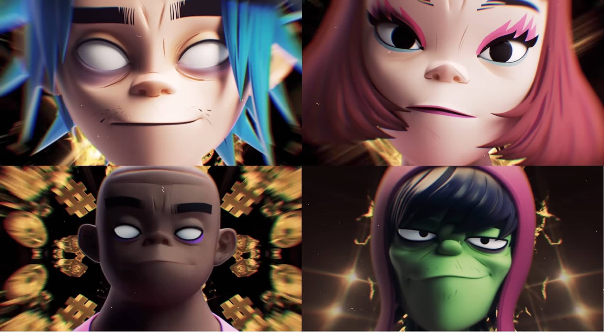 Gorillaz - New Gold ft Tame Impala & Bootie Brown (Visualiser with