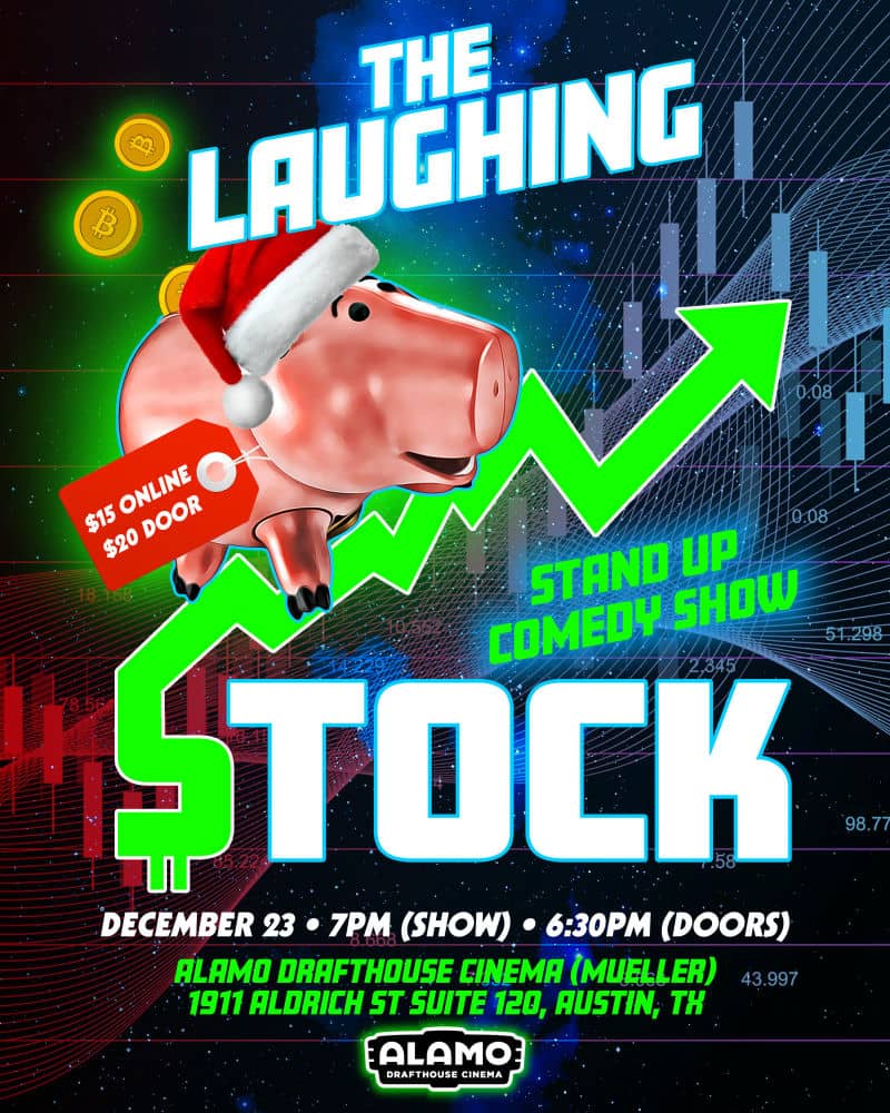 Laughing stock comedy show flyer
