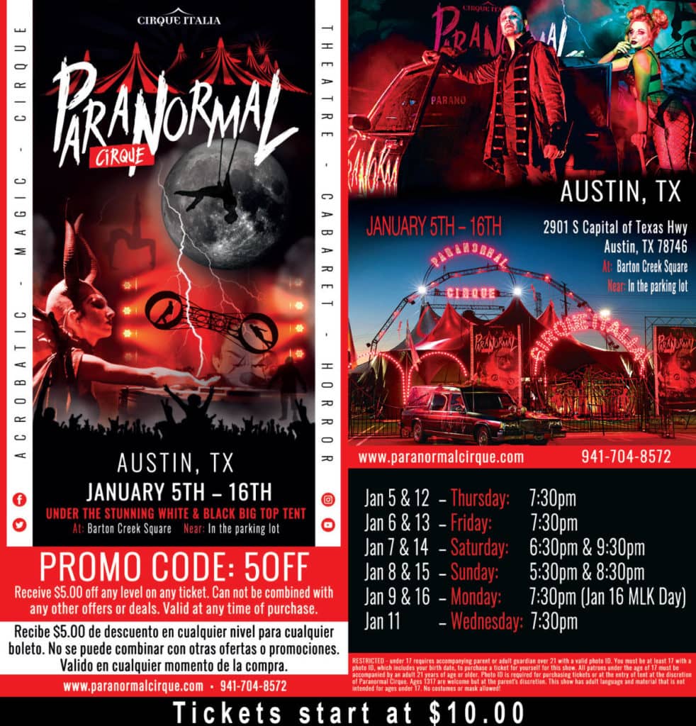 Paranormal Cirque flyer