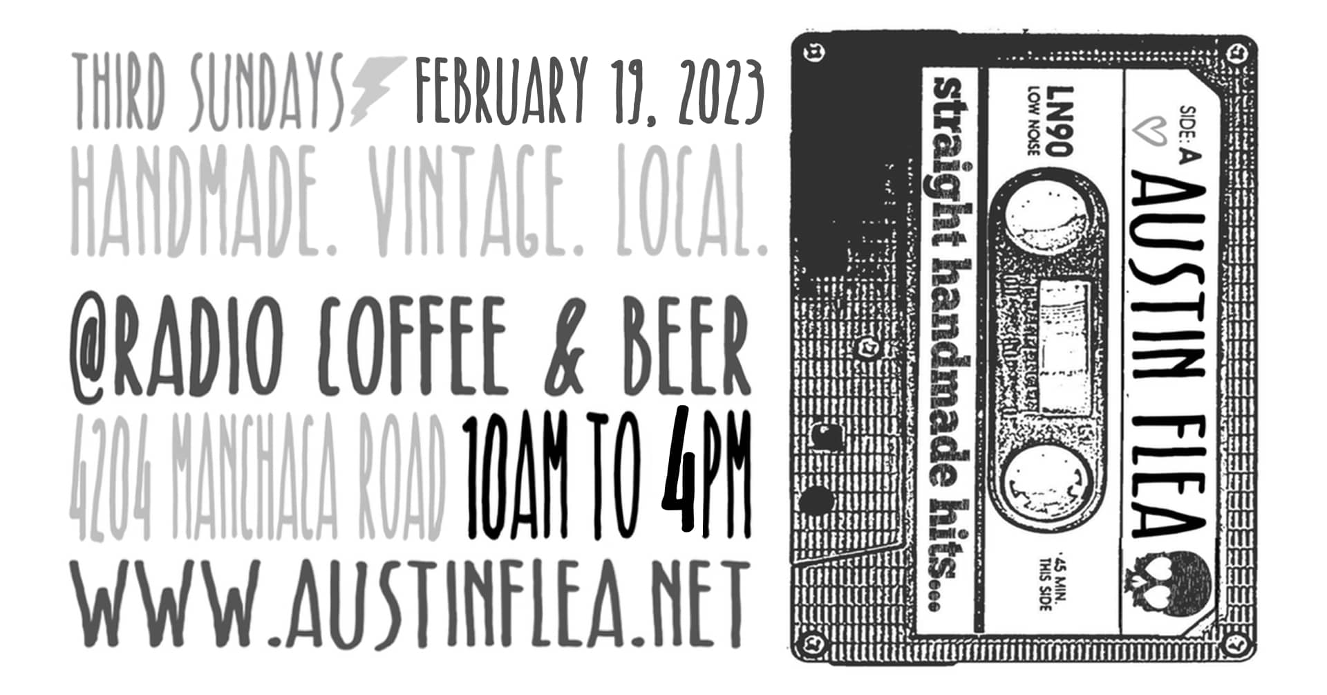 Radio Coffee and Flea Market flyer