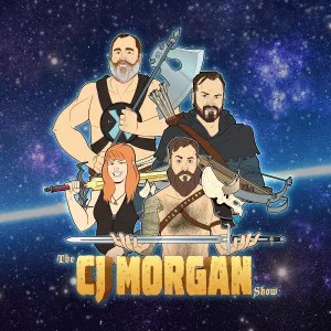 cj morgan show logo with medieval fantasy vibes