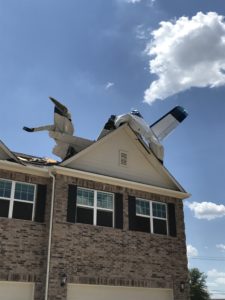 Picture of a plane crashed into a house in Georgetown.