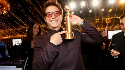 Robert Downey Jr. at the viewing party for the 81st Golden Globe Awards held at the Beverly Hilton Hotel on January 7, 2024 in Beverly Hills, California. (Photo by Tommaso Boddi/Golden Globes 2024/Golden Globes 2024 via Getty Images)