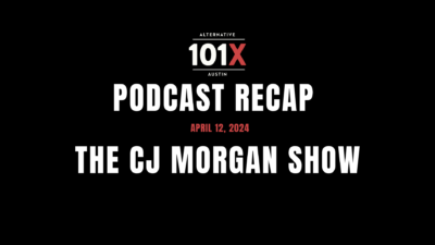 Header image reads "Podcast recap for 101x cj mrogan show"