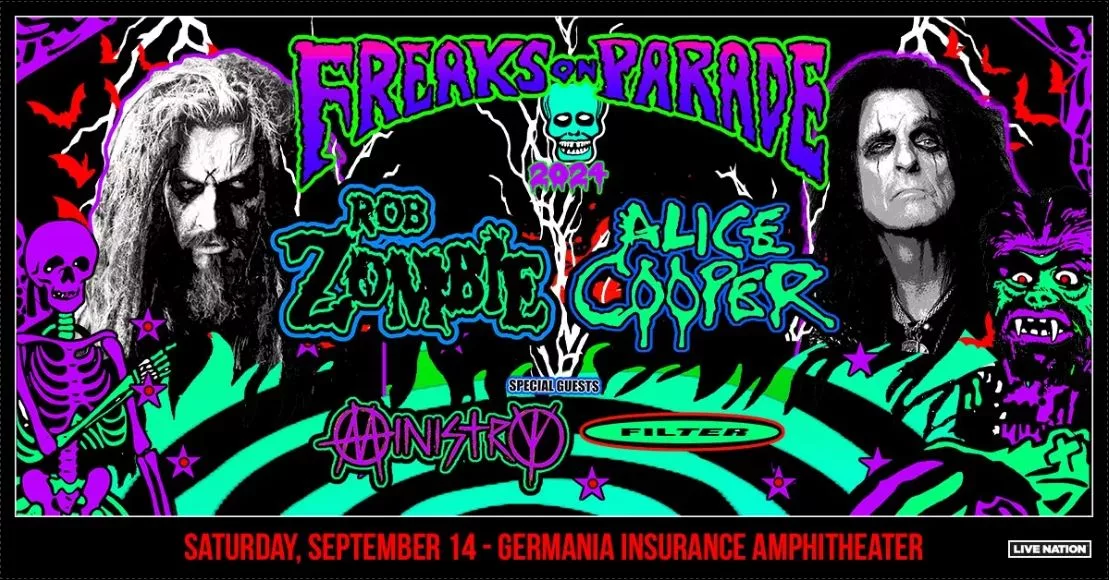 Rob zombie and alice cooper at COTA 9/18