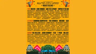Updated ACL Fest 2025 Lineup