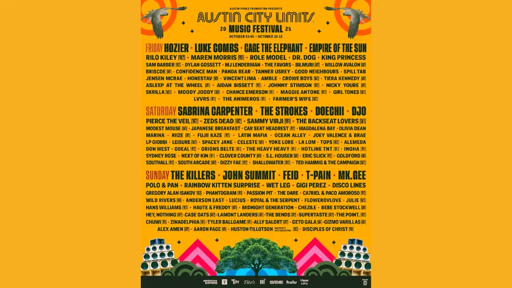 Updated ACL Fest 2025 Lineup